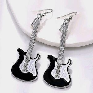 Earrings Electric Guitar Dangle Jewelry 3.3" Musician Jewelry Gift for guitarist
